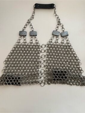 Silver Chainmail Halter Top - Women Jewelry